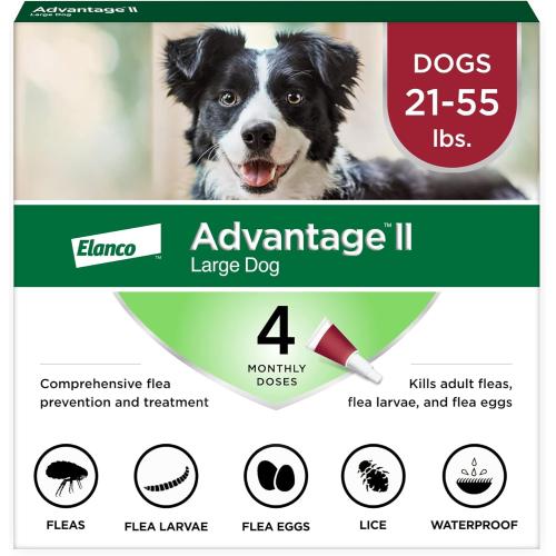 Advantage II Dog Flea & Tick Medication 21-55# 4pk