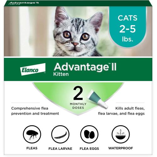 Advantage II Cat Flea & Tick Medication Kitten 2pk