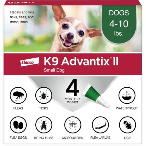 K9 Advantix II Flea & Tick Treatment Small Dog 4-10#