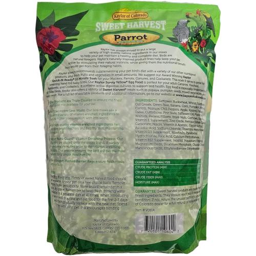 Sweetharvest Parrot Bird Food (with Sunflower Seeds), 4lb