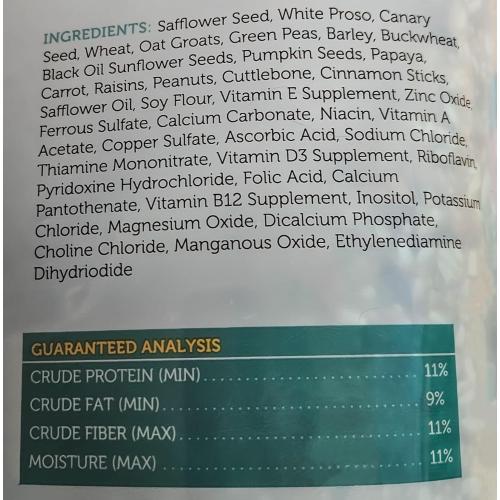 Sweetharvest Conure & Lovebird Food, 4lb
