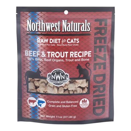 Northwest Freeze-Dried Cat Beef & Trout 11oz