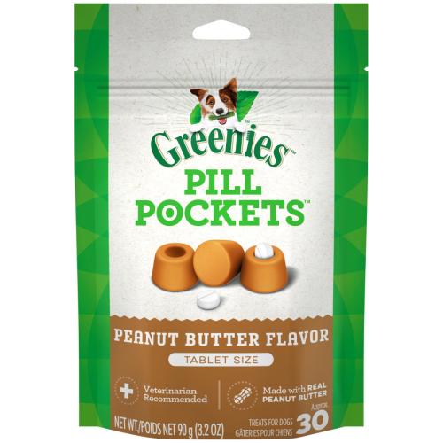 Greenies Dog Pill Pockets, Peanut Butter 3.2oz