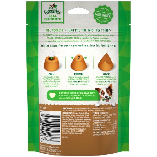 Greenies Dog Pill Pockets, Peanut Butter 3.2oz