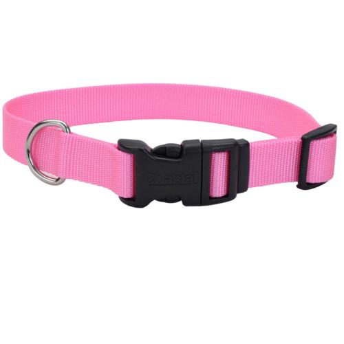 Coastal Dog Collar Adjustable 3/4" x  14"-20" Bright Pink