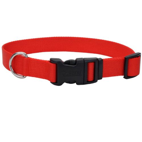 Coastal Dog Collar Adjustable 3/4" x 14"-20" Red