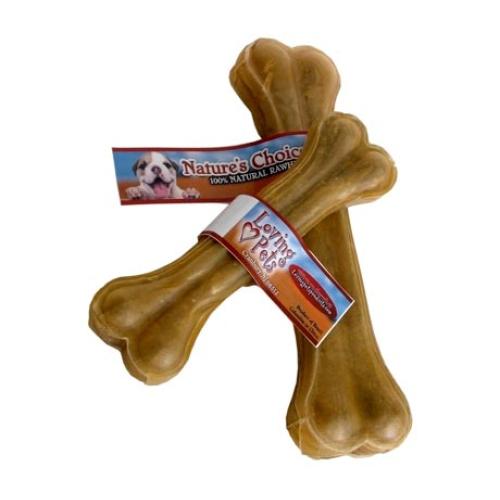 Loving Pets Pressed Rawhide Bone 8"