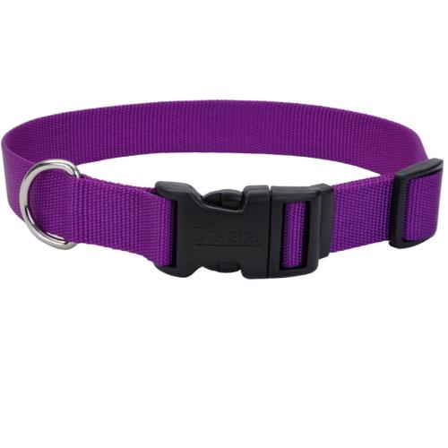 Coastal Dog Collar Adjustable 5/8" x 10"-14" Purple