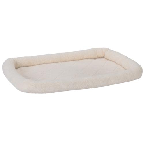 FurHaven Dog Bed Lambswool Bolster Crate Cream LG