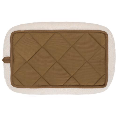 Furhaven Dog Bed Lambswool Bolster Crate Cream XS