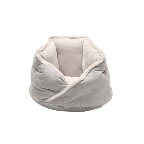 Furhaven Dog/Cat Faux Fur Hug Bed Gray SM