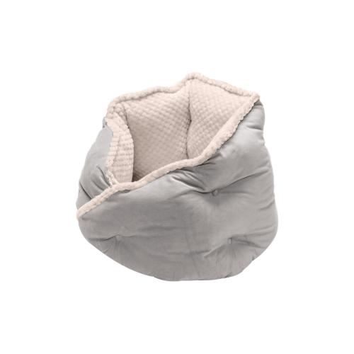 Furhaven Dog/Cat Faux Fur Hug Bed Gray SM
