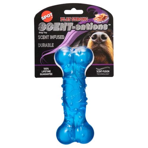 Spot Dog Toy Scentsational Bone Bacon 6"