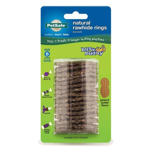 Petsafe Dog Toy Busy Buddy Rings Peanut Butter Size C Large