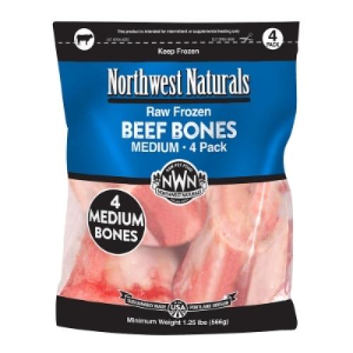 Northwest Frozen Dog Raw Treat Medium Beef Bone 3"-5" 4pk