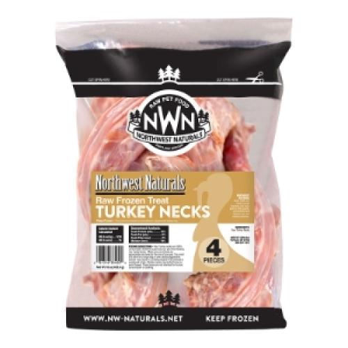 Northwest Frozen Dog Raw Treat Turkey Necks 4pk