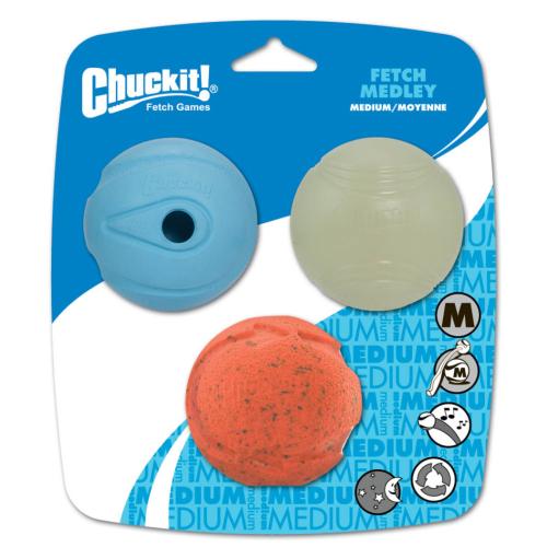 Chuckit Dog Toy Fetch Medley 3pk