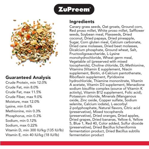 ZuPreem Bird Food Smart Selects Small Bird 2#