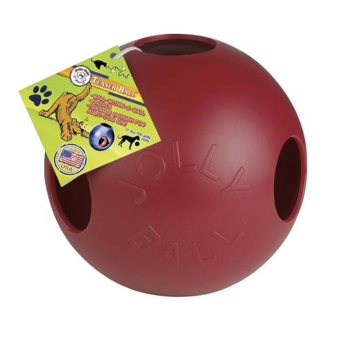Jollypet Dog Toy Teaser Ball Red 10"