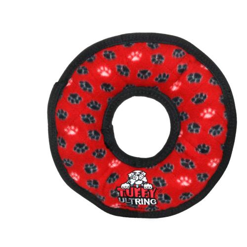 Tuffy Dog Toy Ultimate Ring Red