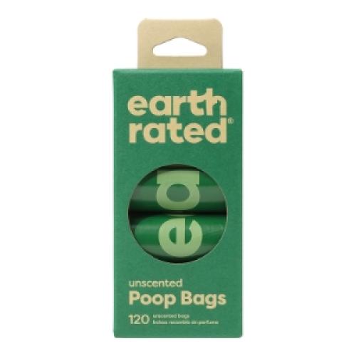 Earth Rated Poop Bags Unscented Refill 8 Rolls 120ct