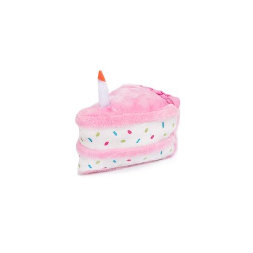 Zippypaws Dog Toy Birthday Cake Pink Medium