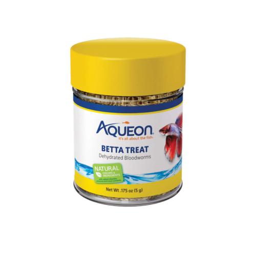 Aqueon Fish Food Betta Treat Freeze-Dried Bloodworms 0.175oz