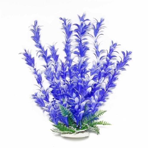 Aquatop Aquarium Decor Bacopa Plant Blue/White 9"