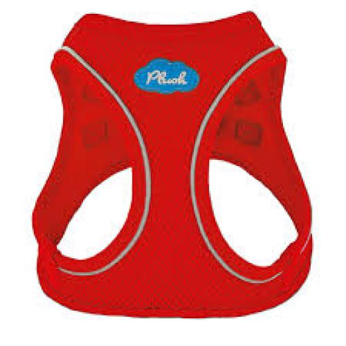 Plush Dog Harness Medium Red
