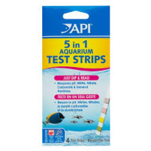 API 5-in-1 Freshwater Aquarium Test Strips 25pk