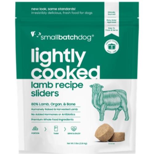 Smallbatch Frozen Dog Lightly Cooked Lamb Sliders 5#