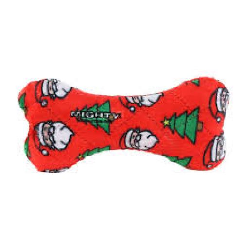 Tuffy Holiday Dog Toy Mighty Bone Medium