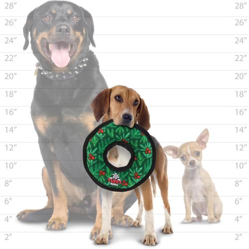 Tuffy Holiday Dog Toy Wreath Ring Medium