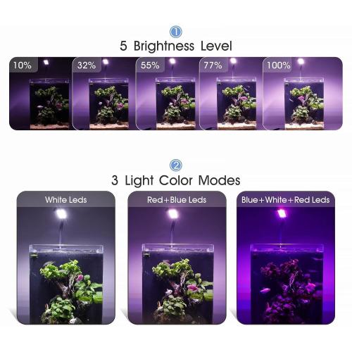 Hygger Aquarium Supply Nano Clip-On LED Light 9W