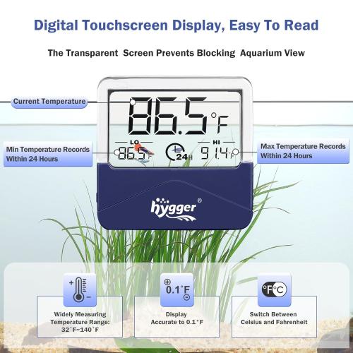 Hygger Aquarium Supply Digital Thermometer Small
