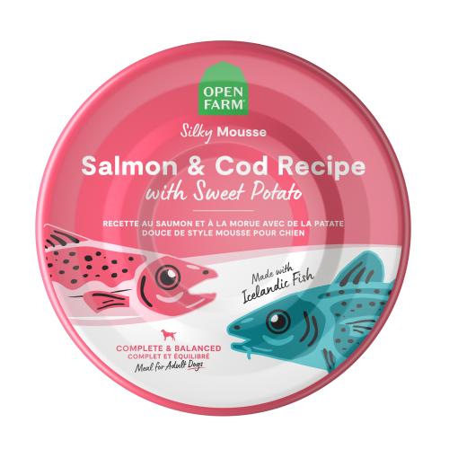Open Farm Wet Dog Can Salmon & Cod with Sweet Potato Mousse 7oz