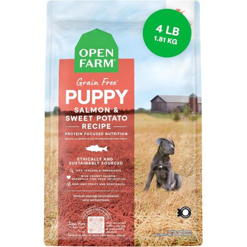 Open Farm Dry Dog Grain Free Puppy Salmon Sweet Potato 4#
