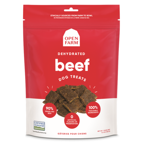Open Farm Dog Treat Dehydrated Beef 4.5oz