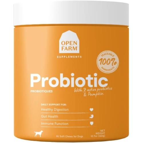 Open Farm Dog Supplement Probiotic Chews 90ct