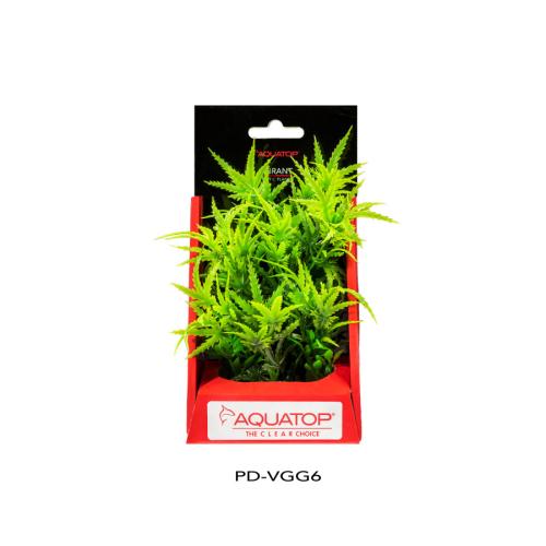 Aquatop Aquarium Decor Vibrant Garden Plant Green 6"