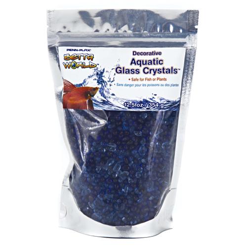 Penn Plax Aquarium Decor Glass Crystals Blue