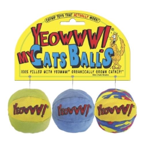 Yeowww Cat Tot Cat Nip My Cat Balls 3pk