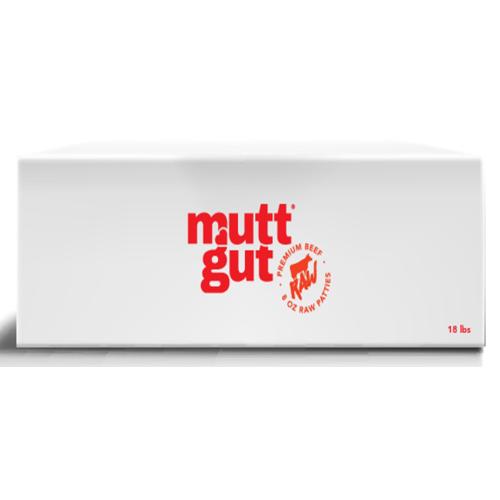 Mutt Gut Frozen Dog Raw Microbiome Beef Bulk Box 18#