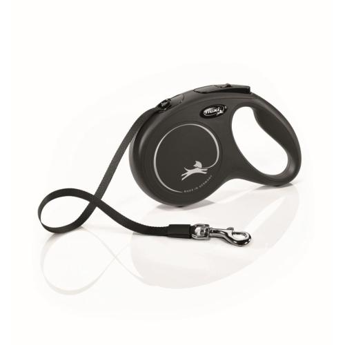 Flexi Dog Leash Retractable Black Medium