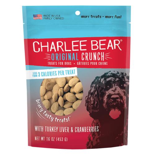 Charlee Bear Dog Treat Original Turkey Liver Cranberries 16oz