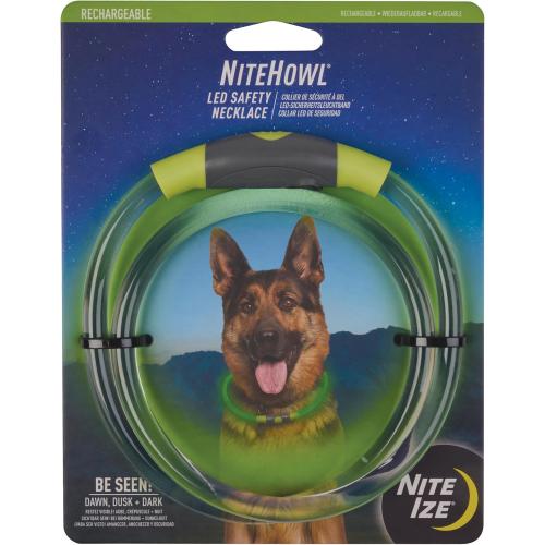 Nite Ize Dog Collar Rechargeable LED Necklace Green