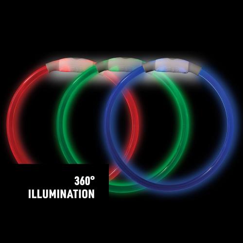 Nite Ize Dog Collar Rechargeable LED Necklace Disc-O-Select