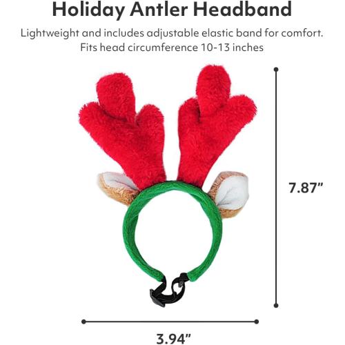 ZippyPaws Dog Clothing Holiday Antlers Small