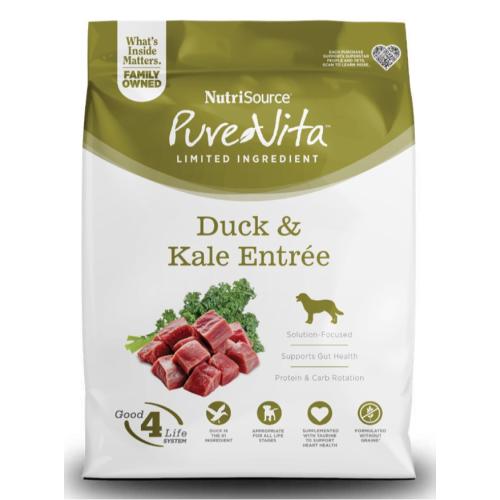 Pure Vita Dry Dog Grain Free Duck Kale 25#
