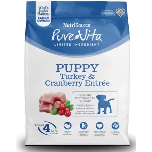 Pure Vita Dry Dog Puppy Turkey Cranberry 25#